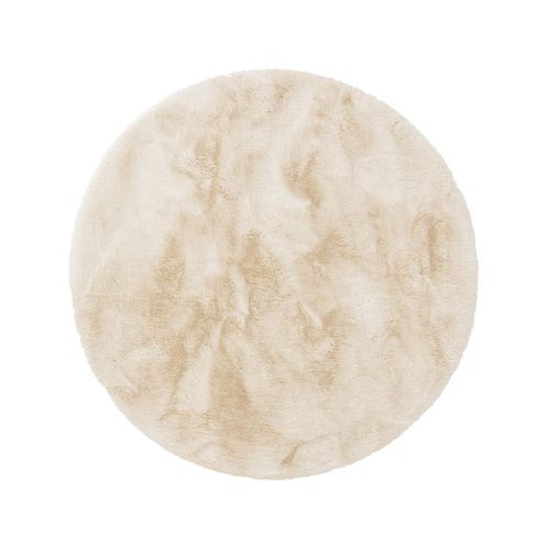 Benuta Essentials Tapis De Fourrure Dave Crème Diamètre 180 Cm Rond