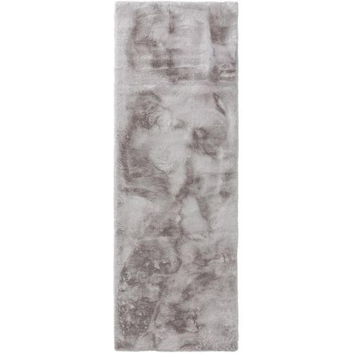 Tapis Poil Ras De Fourrure Dave Gris 80x240 Cm - Tapis Poil Court Design Moderne Pour Salon