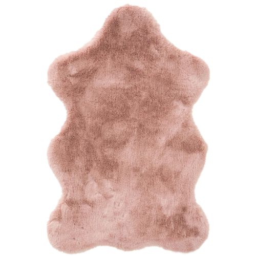 Fausse Fourrure Dave Rose 60x90 Cm - Tapis Poil Court Design Moderne Pour Salon