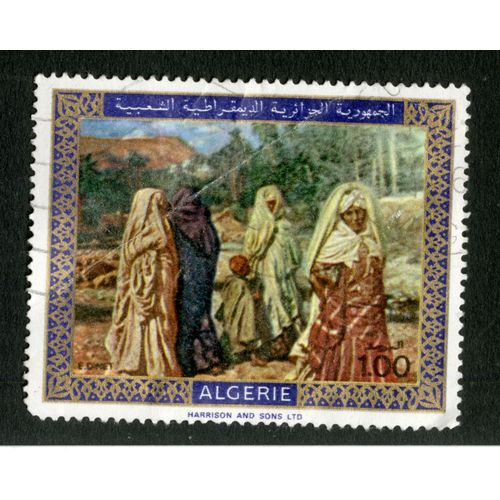 Timbre Oblitéré Algérie, Harrison And Sons Ltd, 1.00