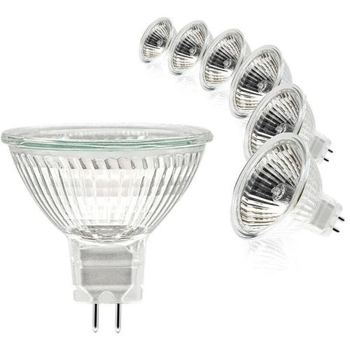 Ampoules Halogenes, Ampoule Spot Mr16, Ampoule 12v 35w, Ampoule Gu5.3 Ampoule Mr16 Dimmable, 2 Broches Ampoules Halogene Blanc Chaud 2700k, Pack De 6 [Classe Energetique G] Goodnice