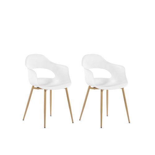 Chaise De Salle À Manger Set De 2 Blanc Utica