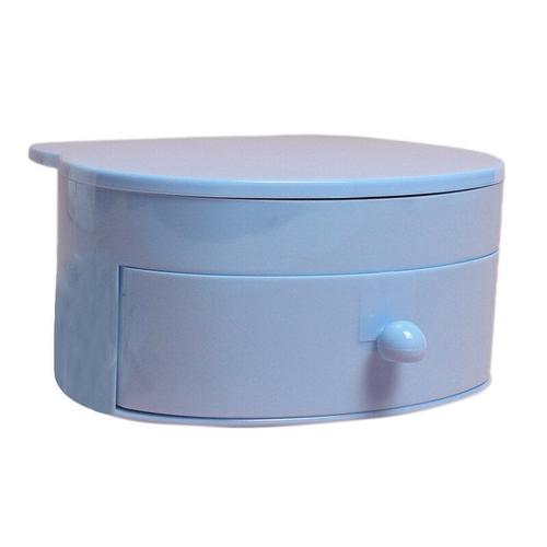 Double Boîte De Rangement De Bijoux Tiroir Type Cosmétique Avec Commode Miroir