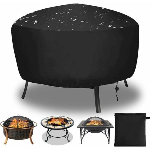 Housse De Protection Pour Brasero Rond, Cordon De Serrage Pour Impermeable, Coupe-Vent, Resistant Aux Uv, Tissu Oxford 80 X 65 Cm Pour Four, Table A Manger Et Chaises Et Jardin Goodnice