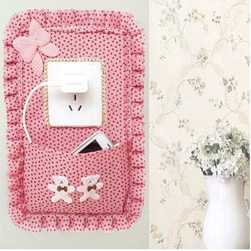 Tissu interrupteur panneau autocollants poche prise ensembles téléphone portable clé sac interrupteur couvre ménage Stickers muraux décor