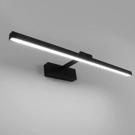 Lampe Miroir Led Salle De Bain 50cm, 12w, Ip44 Etanche Applique Murale Salle De Bain 180¡Ã Rotatif, Lumiere Miroir Salle De Bain Moderne, Blanc Froid 5500k, Schwarz,Noir?[Classe Energetique F] Goodnice