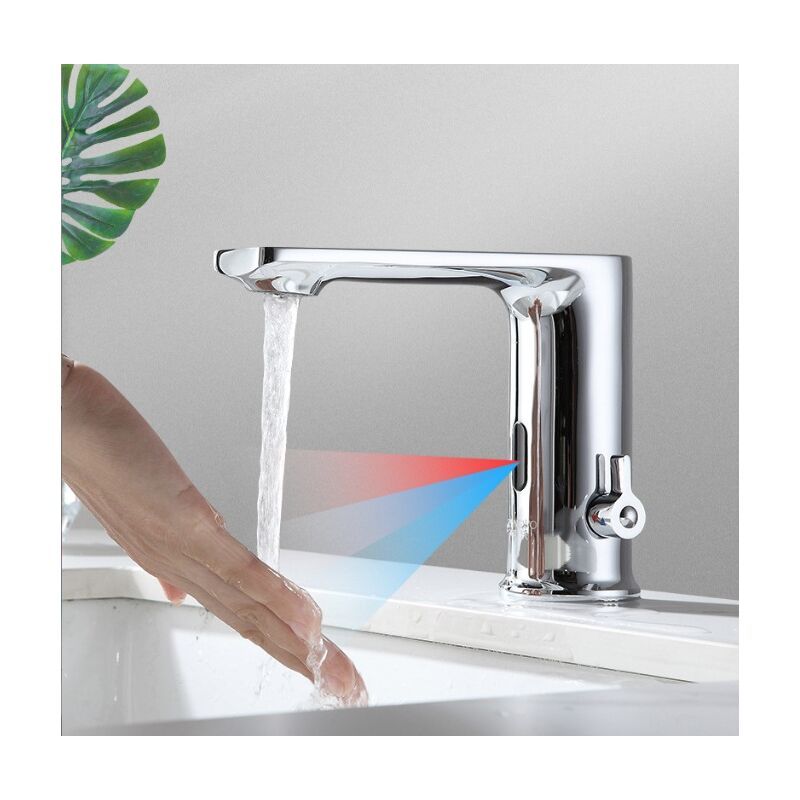 Robinet de Lavabo Infrarouge Automatique Mitigeur a Eau Chau... - 3