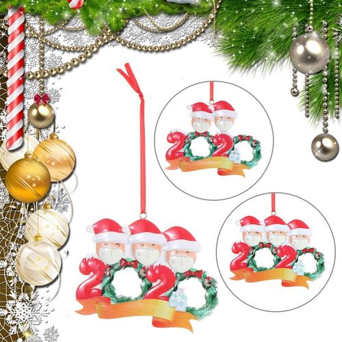 2020 Arbre De Noël Suspendus Ornements Famille Décor Ornement Noël Fête Fournitures Résine Suspendus Bricolage Artisanat