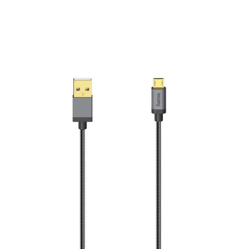 Câble micro-USB, USB 2.0, 480 Mbit/s, métal 0,75 m