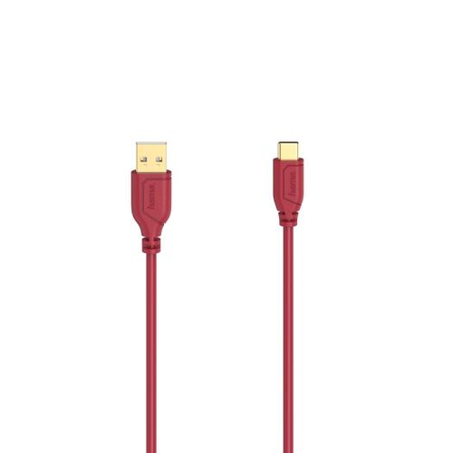 Câble USB-C "Flexi-Slim", USB 2.0, 480 Mbit/s, Chilli Pepper, 0,75 m