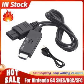 Adaptateur Convertisseur De 1m Compatible Avec Nintendo 64 Snes/Ngc/Sfc, Séparateur De Câble Vidéo Tv Hd, Convertisseur Hdmi Vers Console De Jeu, Accessoires