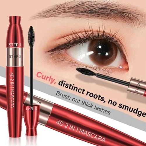 Mascara Mince Et Épais Étanche, Résistant À La Sueur, Non Taché, Cils Bouclés, Allongés, Racine Longue-G6p7 