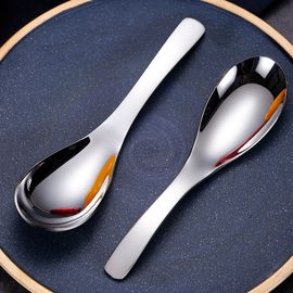 Cuillères À Dîner En Acier Inoxydable 304, 5 Pièces, Cuillère À Café Épaissie, Cuillère À Dessert, Ensemble De Vaisselle De Cuisine