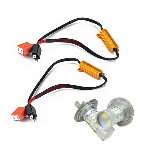 Kit D'ampoules Led H7 27 Smd, Blanc, Kit De Lumière Diurne, Décodeur, Résistance De Charge Canbus, Pour Bmw Série 3 5