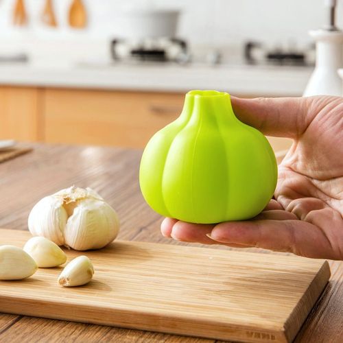 Éplucheur D'ail Pratique En Silicone Vert, Ustensile De Cuisine Simple, Petit Accessoire Ménager Pour La Cuisine