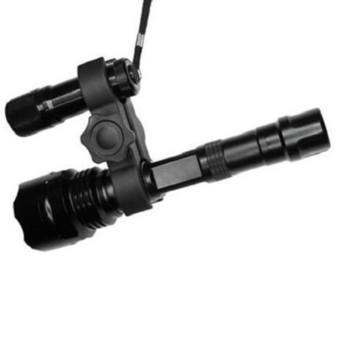 Pince de fixation pour torche LED, support de lampe de poche noir