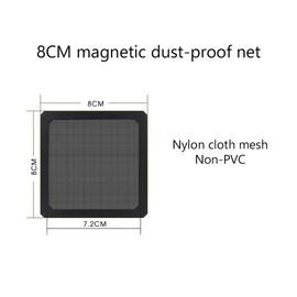 Filtre Anti-Poussière De Refroidissement De Châssis Pour Pc, Filet Magnétique En Pvc, Couvercle De Ventilateur De Garde, Boîtier D'ordinateur, Alimentation Électrique, 8-14cm