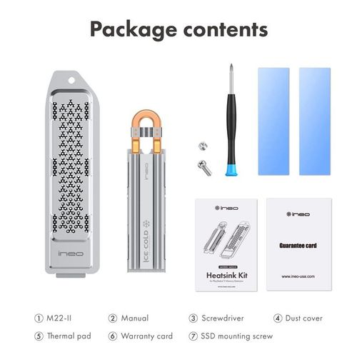 Refroidisseur De Console De Jeu Ps5 Nvcloser M.2 Ssd, Dissipateur Thermique, Disque Dur Religions, Feuille De Métal De Refroidissement, Coussin Thermique, Accessoires De Jeu