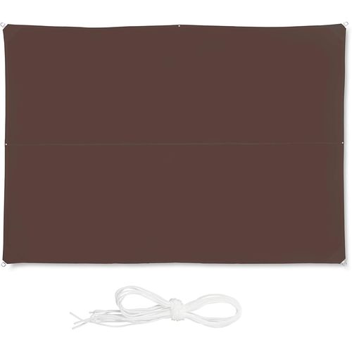 Voile D'ombrage Rectangle 3 X 4 M Brun Helloshop26 13_0002932_3