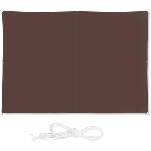 Voile D'ombrage Rectangle 2 X 3 M Brun Helloshop26 13_0002932