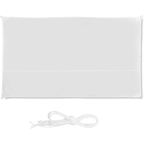 Voile D'ombrage Rectangle 2 X 4 M Blanc Helloshop26 13_0002931_2