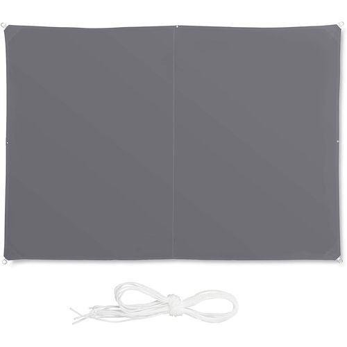 Voile D'ombrage Rectangle 2 X 3 M Gris Helloshop26 13_0002933