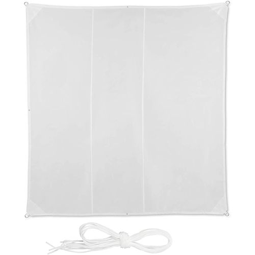 Voile D Ombrage Carré 4 X 4 M Blanc Helloshop26 13_0002943_3