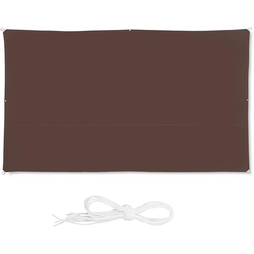 Voile D'ombrage Rectangle 2 X 4 M Brun Helloshop26 13_0002932_2