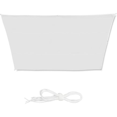Voile D'ombrage Trapèze 3 X 5,5 X 4 M Blanc Helloshop26 13_0002935_2