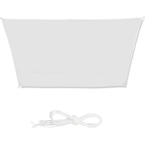 Voile D'ombrage Trapèze 3 X 4 X 2 M Blanc Helloshop26 13_0002935