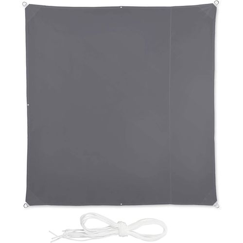 Voile D'ombrage Carré 2 X 2 M Gris Helloshop26 13_0002929