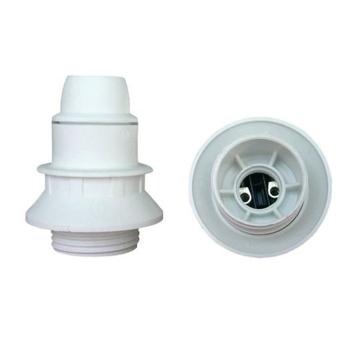 Douille E14 thermoplastique 1 bague blanc