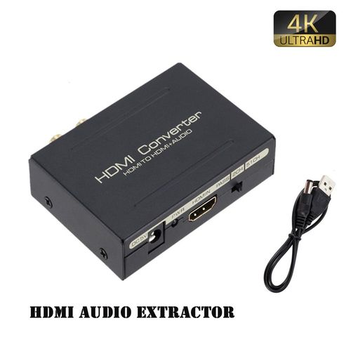 Convertisseur extracteur Audio, adaptateur optique RCA SPDIF compatible HDMI, Format 5.1CH, sortie avec câble USB
