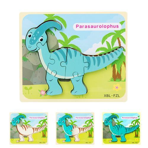 Puzzle en bois de dinosaure pour les enfants 2 3 4 ans filles ou garçons