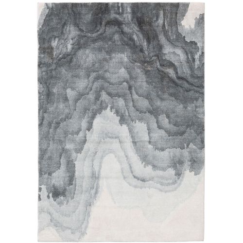 Tapis Poil Ras Mara Gris 160x230 Cm - Tapis Poil Court Design Moderne Pour Salon