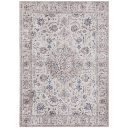 Tapis Vintage Laury Beige 80x150 Cm - Tapis Poil Ras / Effet Usé