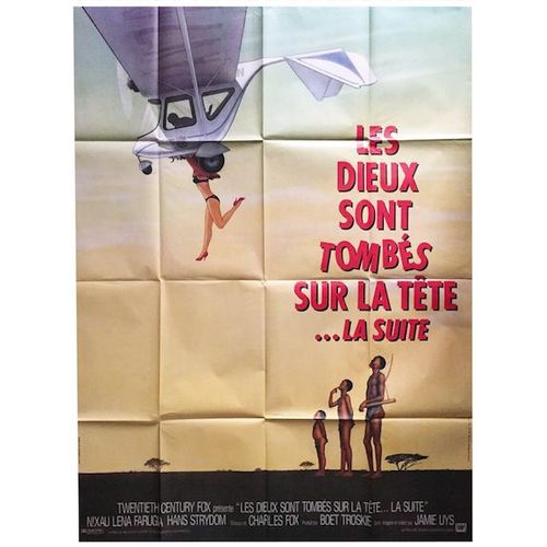Les Dieux Sont Tombés Sur La Tête 2 (The Gods Must Be Crazy Ii) - Véritable Affiche De Cinéma Pliée - Format 120x160 Cm - De Jamie Uys Avec Marius Weyers, Sandra Prinsloo - 1980