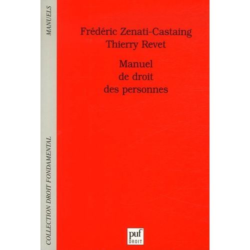 Manuel De Droit Des Personnes