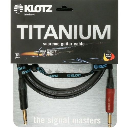 Klotz Ti-0600psp Titanium Câble Guitare Jack 2 Broches - Jack 2 Broches Silencieux (6m)