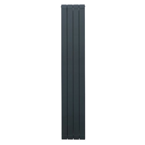 Radiateur en Aluminium 1800mm x 315mm, Chauffage Moderne Vertical à Colonne Plate en Alu Gris Anthracite Mat, Cuisine Salon Salle de Bain [Brosse, Attaches Murales & Supports INCLUS]