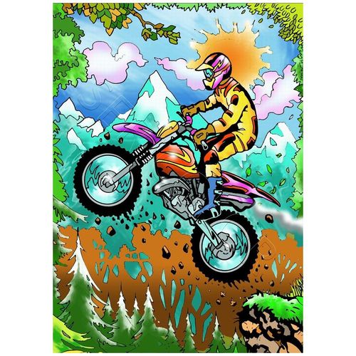 Tableau Velours Moto Sericolor