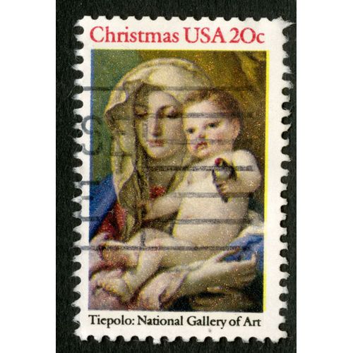 Timbre Oblitéré Christmas Usa 20c Tiepolo National Gallery Of Art