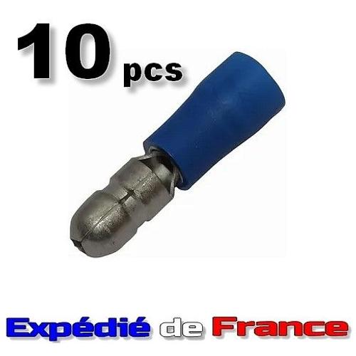 10 pcs Cosses rondes Male isolées - 4 mm - 1.5/2.5 - standard automobile