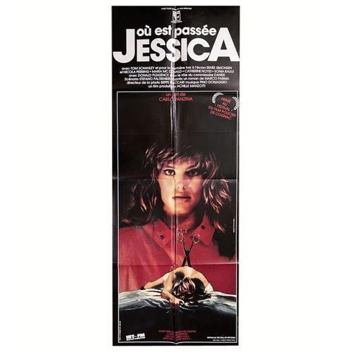 Où Est Passée Jessica (Sotto Il Vestito Niente) - Véritable Affiche De Cinéma Pliée - Format 60x160 Cm - De Carlo Vanzina Avec Renée Simonsen, Donald Pleasence, Tom Schanley - 1985