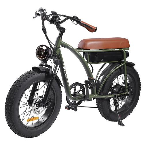 Velo Electrique Bezior Xf001 Autonomie 45km Moteur 1000w 25km/H Avec Amortisseurs Avant Freins À Disque Engrenage Shimano 7 Vitesses Pneus Tout Terrain 20 Pouces Batterie 45v12.5ah Vtc Fat Bike Vert