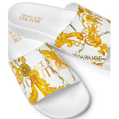 Claquette Versace Jeans Couture Blanc 77ya3sq4 Zs834 G03