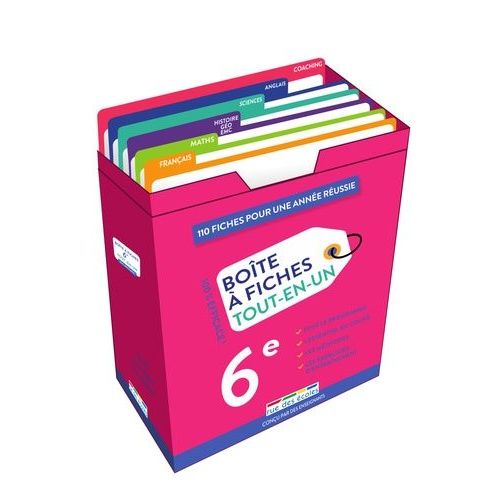 Boîte À Fiches Tout-En-Un 6e - 110 Fiches Recto-Verso Pour Réussir Sa Sixième !
