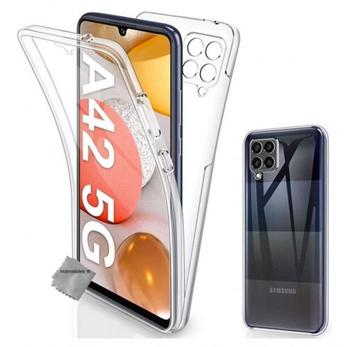 Housse Etui Coque Silicone 360 Integrale Samsung Galaxy A42 5g + Verre Trempe - Transparent