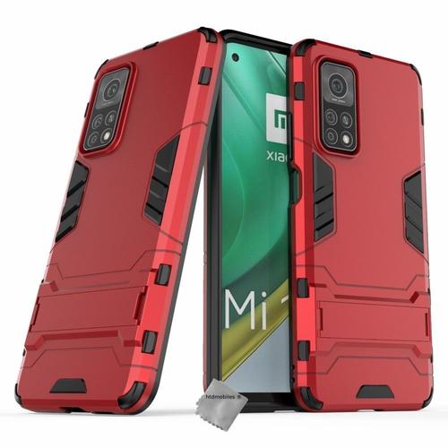 Housse Etui Coque Rigide Anti Choc Pour Xiaomi Mi 10t / Mi 10t Pro 5g + Film Ecran - Rouge