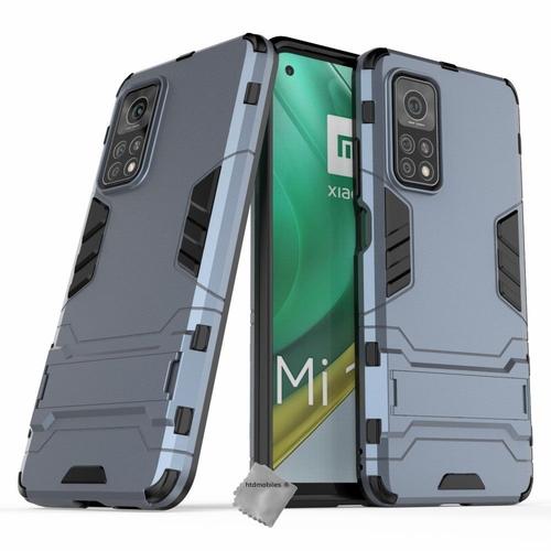 Housse Etui Coque Rigide Anti Choc Pour Xiaomi Mi 10t / Mi 10t Pro 5g + Verre Trempe - Bleu Fonce